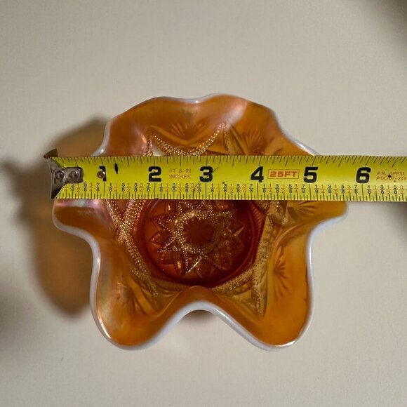 Digan Carnival Glass Bowl Color Peach - Picture 10 of 11